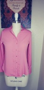 Pink banana republic blouse size small